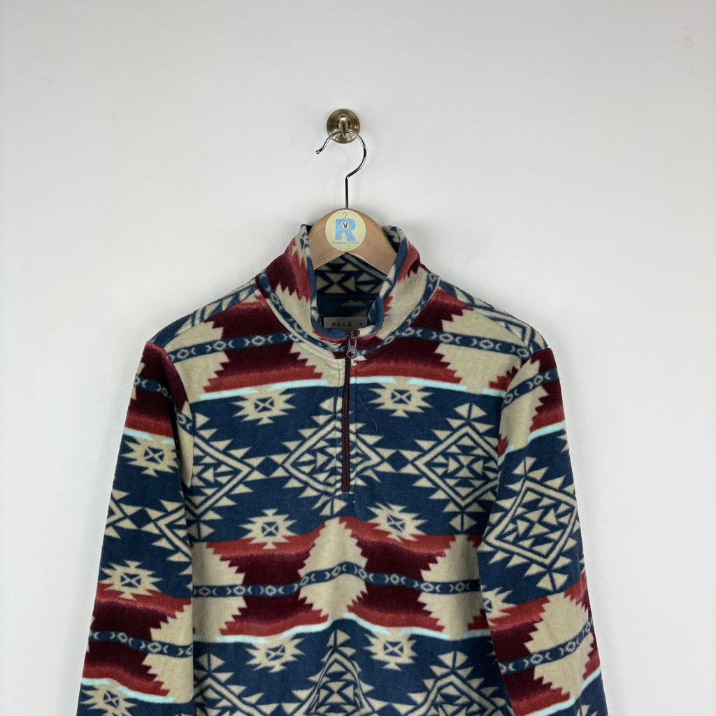 Vintage Aztec Patterned Fleece (Small)