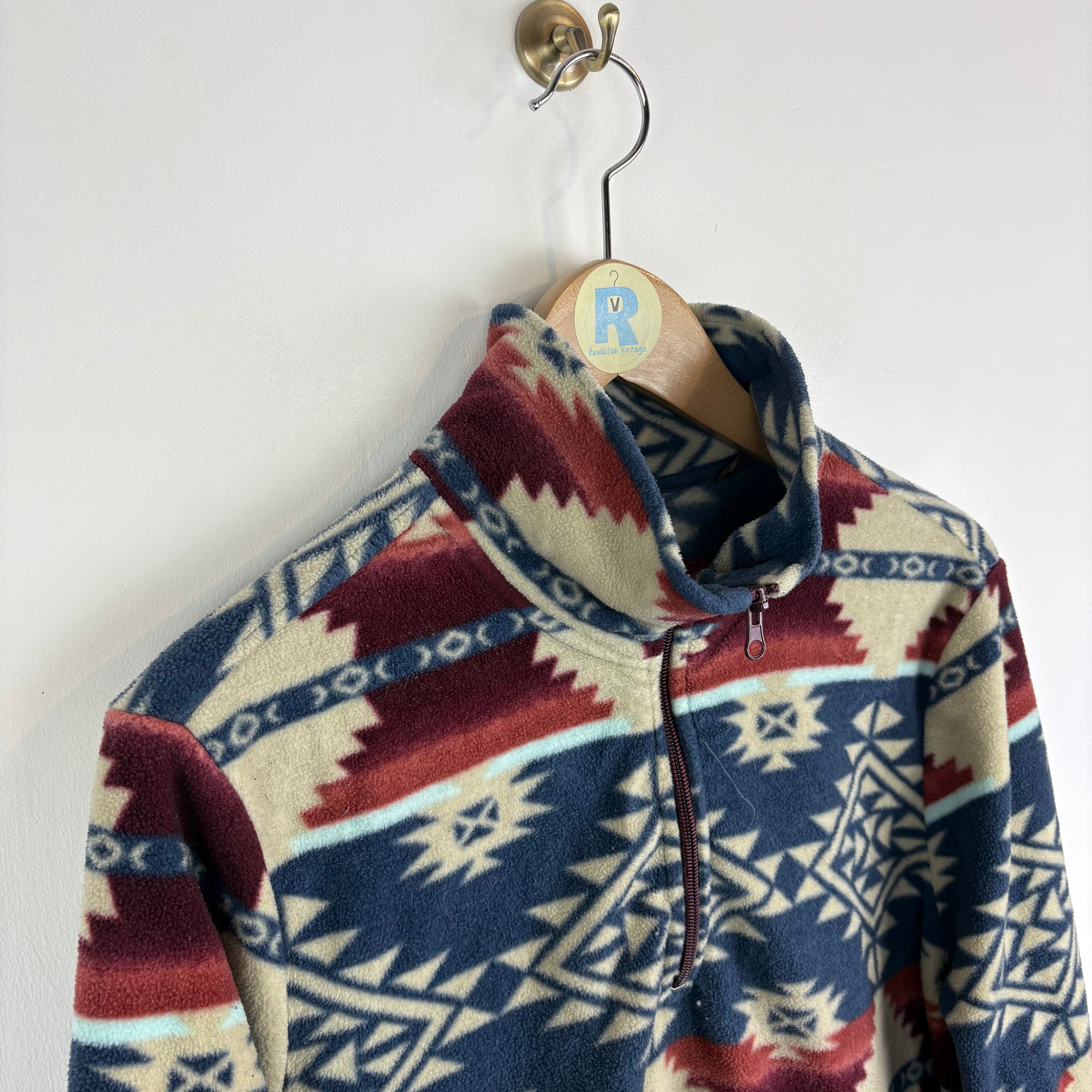 Vintage Aztec Patterned Fleece (Small)