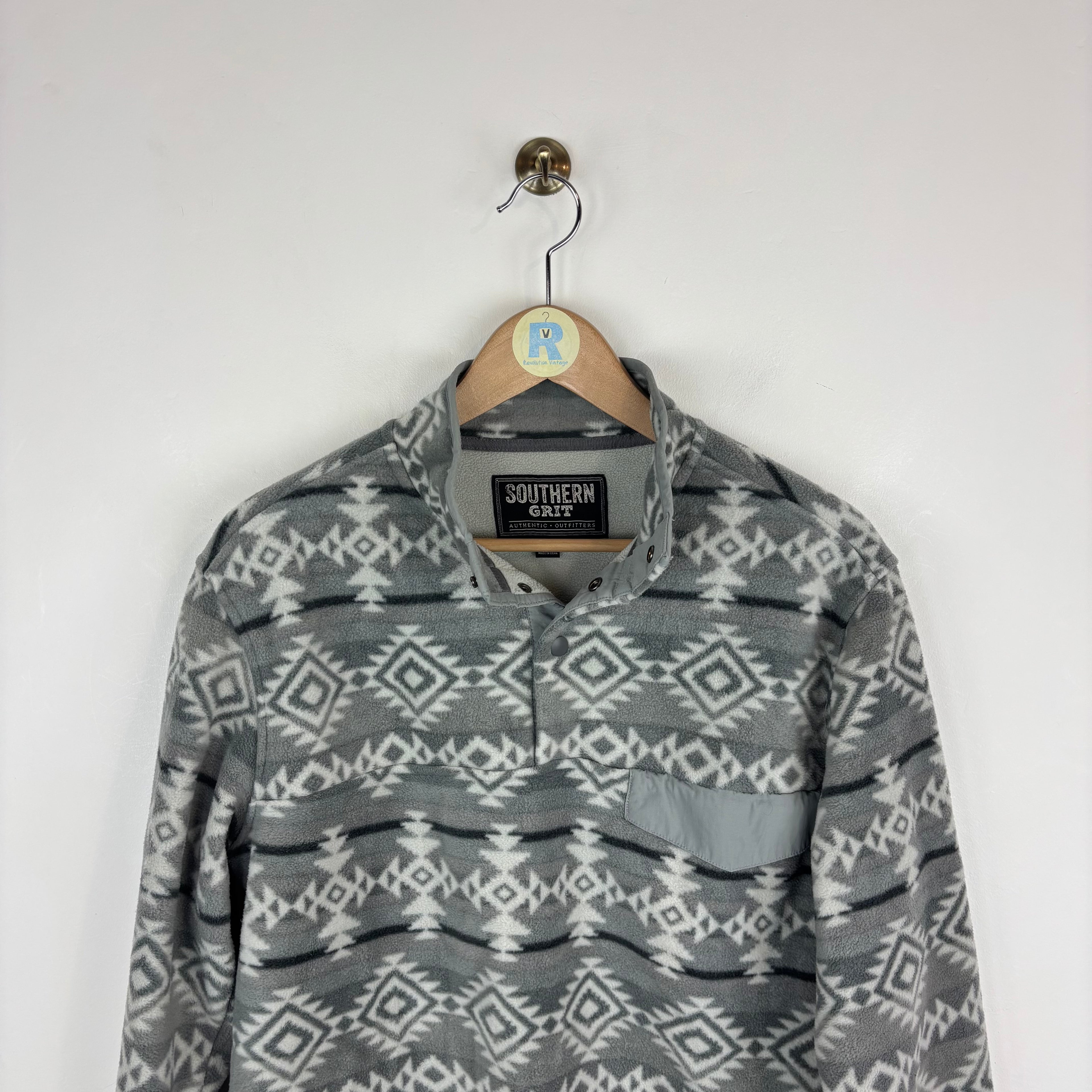 Vintage Aztec Patterned Fleece (Small)