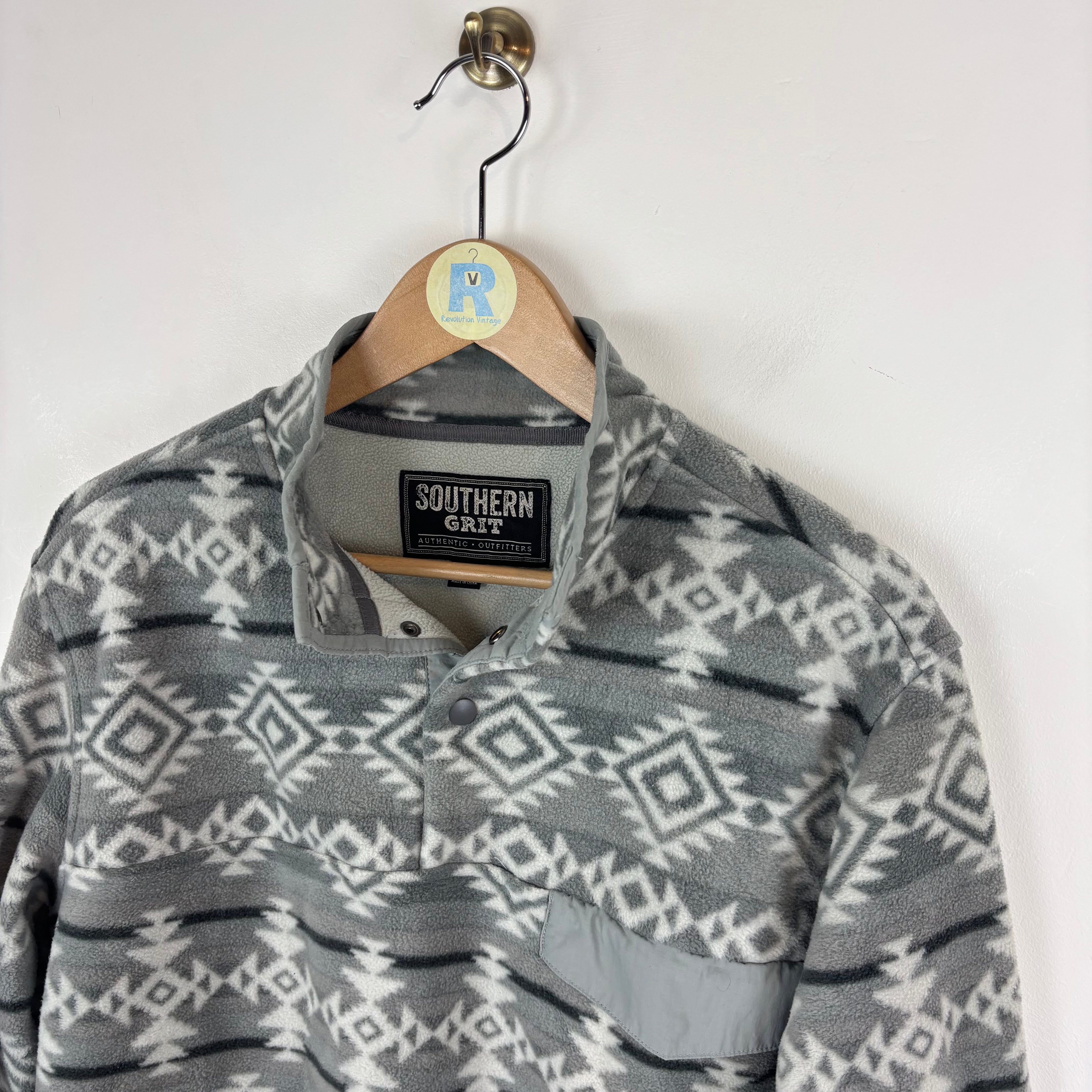 Vintage Aztec Patterned Fleece (Small)